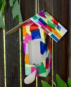 Colorful Collage Birdhouse