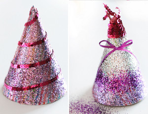 Glitz and Glitter DIY Party Hats