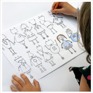 Robot Printable Coloring Page Robot Printable Coloring Page