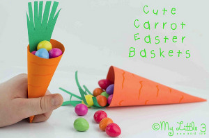 Printable Carrot Easter Baskets