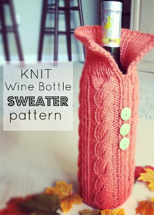 Knit Wine Bottle Sweater Pattern