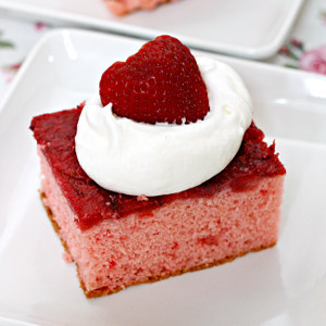 Upside Down Strawberry Cake