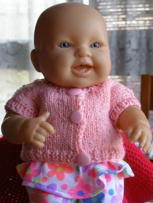 Dollshouse 112th miniature Babytoddler doll hand knitted Hooded Jacket