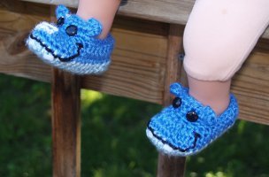 Happy Hippo Baby Booties