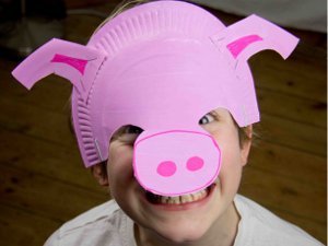 Little Piggy Paper Plate Mask