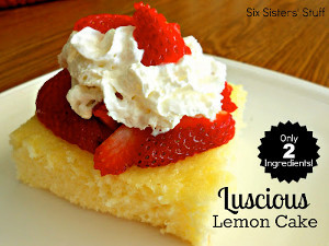 2-Ingredient Luscious Lemon Cake