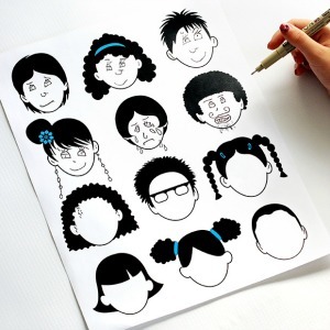 Blank Faces Printable Coloring Pages