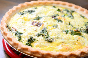 Kale and Goat Cheese Quiche