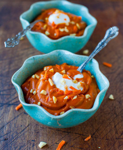 Roasted Carrot and Red Pepper Peanut Soup