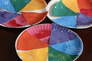 Color Wheel Paper Plate Crafts | AllFreeKidsCrafts.com