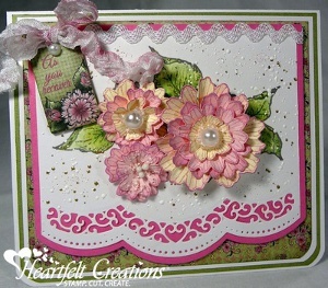 Majestic Scalloped Lace Flower Card