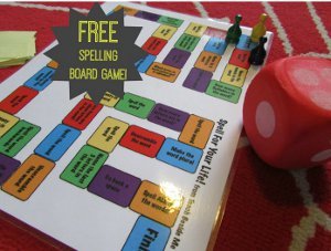Spell for Your Life Printable Board Game