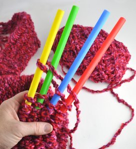 Easy Knitting With Straws