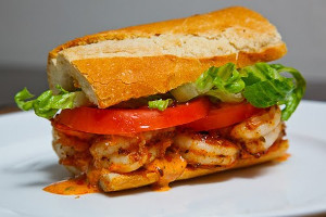 Shrimp Po' Boy Sandwich