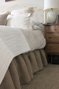 Burlap DIY Bed Skirt