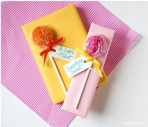 Lollipop DIY Gift Wrap