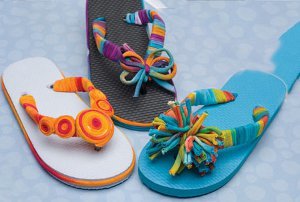 Funky Scrapbuster DIY Flip Flops