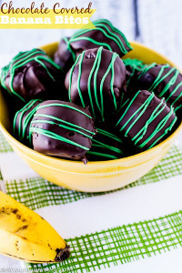 Chocolate Covered Banana Bites