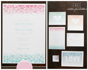 Lovely Ombre Free Wedding Printables