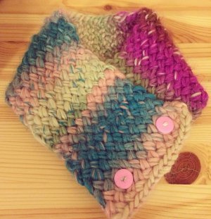 Watercolor Button Cowl