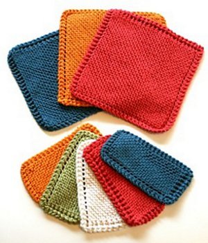 Traditional Garter Stitch Dishcloth