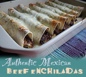 Shredded Beef and Chile Enchiladas