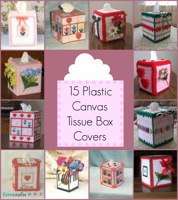 15 Plastic Canvas Tissue Box Covers