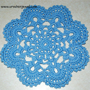 Blue Orchid Crochet Doily