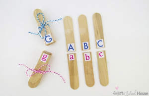 Popsicle Stick Alphabet Game