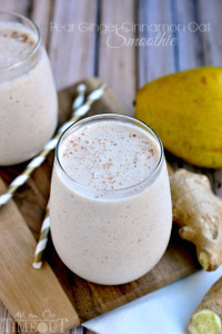 Pear Ginger Cinnamon Oat Smoothie