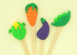 Easy Peasy Clay Garden Stakes