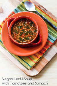 Spinach and Tomato Lentil Soup
