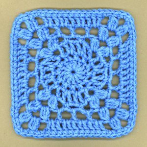 True Blue Crochet Granny Square
