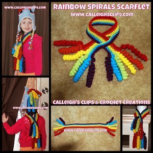 Rainbow Spiral Scarf