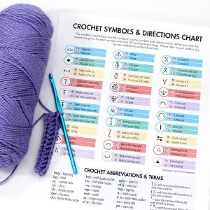 Crochet Symbols and Directions Chart