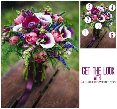 Purple Wedding Flowers DIY Bouquet