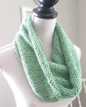 Chunky Lace Infinity Scarf Knitting Pattern : Charm : Brome Fields