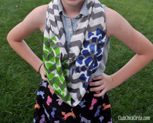 Stenciled DIY Infinity Scarf