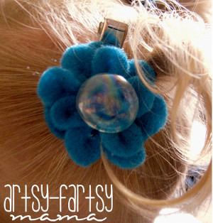 Felt Flower Hair Clips