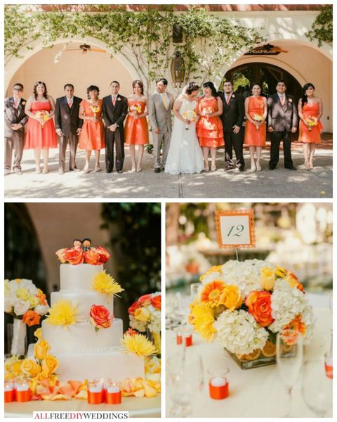 Wedding Color Schemes: Yellow and Orange