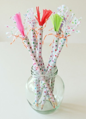 Anthropologie Inspired Confetti Pencils