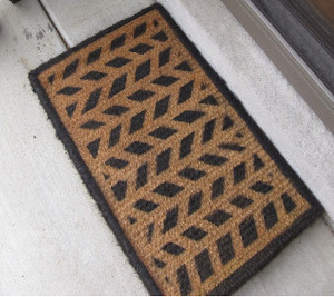 Welcome Spring Herringbone Mat