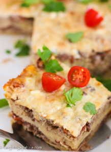 Mediterranean Beef Spaghetti Casserole