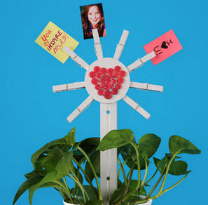 Clothespin Flower Photo Display