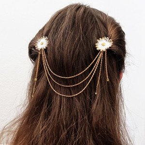 Forever Rhinestone Slide Set  Pearl hair clip, Hair accessories