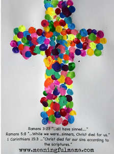 Colorful Cross Fingerprint Art AllFreeKidsCrafts com Colorful Cross Fingerprint Art AllFreeKidsCrafts com