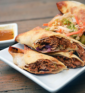 Baked Pulled Pork Egg Rolls