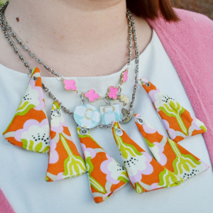 Triangle Quilt Necklace