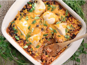 Savory Salsa Chicken Casserole