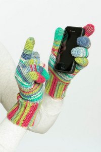 Candy Striped Texting Gloves
